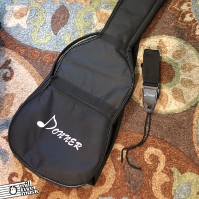 Donner DLP-124 Singlecut Electric Guitar Black w/ Gig Bag & Strap image 10