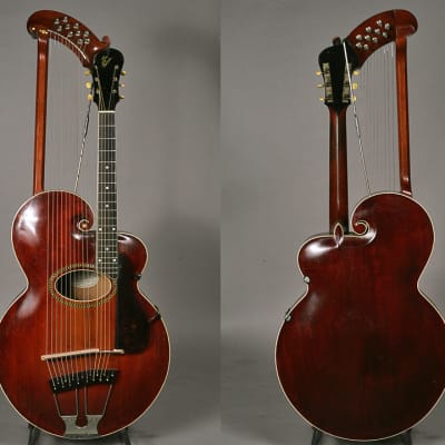 Gibson Style U Harp Guitar Sunburst 1918 with original case for sale