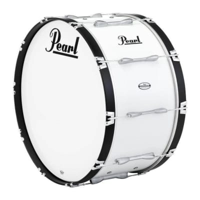 Pearl 32X16 Championship Maple Marching Bass Drum #33 Pure White