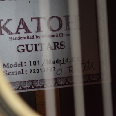 Katoh MADRID-CEQ Classical Guitar w/Cutaway + Pickup + Case image 3