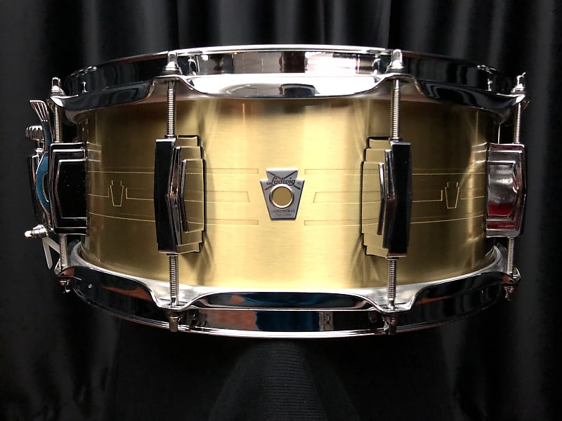 Ludwig LBR5514 Heirloom Brass 5.5x14" Snare Drum with Imperial Lugs image 2