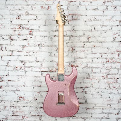 10S - S Style HH Electric Guitar, Pink Sparkle - x4495