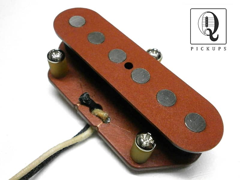 Telecaster Pickup Bridge .250" QUARTER POUND HandWound Red Fits Fender Guitar Nocaster Broadcaster image 1