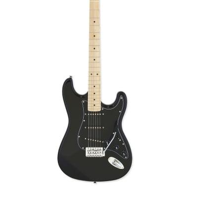 Aria STG-003SPL-M/BK Pro II Basswood Body Bolt-On Maple Neck 6-Electric Guitar image 4