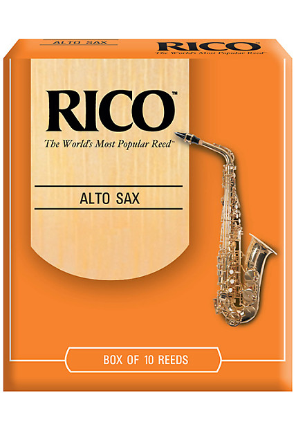 Rico Alto Saxophone Reeds, Strength 2.5, 10-pack image 1