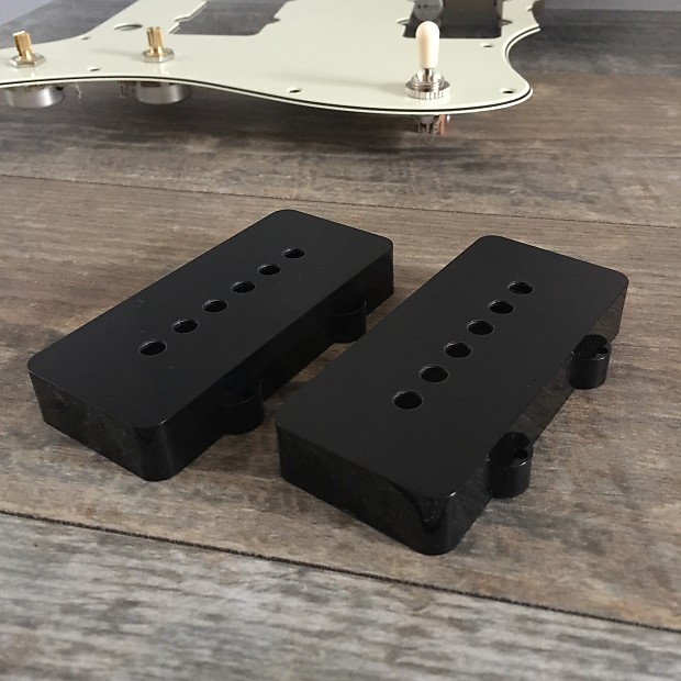 Fender Jazzmaster USA Black Pickup Covers Set Reverb