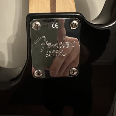 Fender American Standard Jazz Bass with Rosewood Fretboard + Badass Bridge + Pickup Selector Button 2014- Black image 3