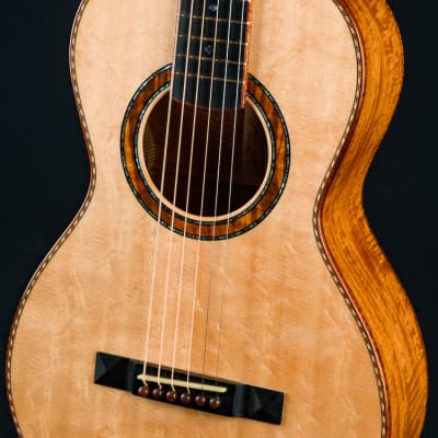 Ressler Parlor 12-Fret Flame Mahogany and Bearclaw Sitka Spruce NEW image 9