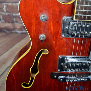 1976 Gretsch 7660 Chet Atkins Nashville Electric Guitar Autumn Red image 5