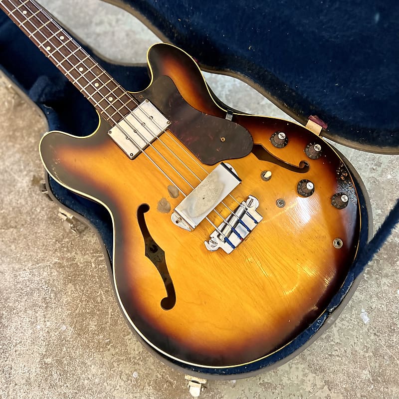 Epiphone Rivoli II Bass guitar c 1968 - Sunburst EB-2d original vintage USA  Kalamazoo Gibson | Reverb