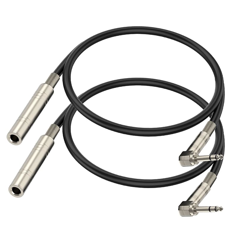 Right Angle 6.35Mm Ts To Xlr Female??1.5Ft 2Pack? Right Angle 1/4" Trs To Xlr 3Pin Female,For Speakers, Stage, Dj And More (Right Angle 6.35Mm Trs Stereo Male To Female Audio Cable,(6.6 Ft 2Pack)) image 1