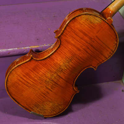 2000s Unmarked Faux-Vuillaume 4/4 Violin w/Antiqued Finish (VIDEO! Ready to Go) image 9