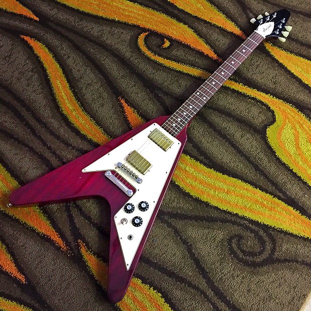Aria Pro-II Flying V 1980, Cherry with Original Case image 1