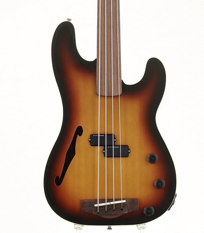 Fender PBAC-100 FL Electric-Acoustic Fretless Precision Bass MIJ | Reverb