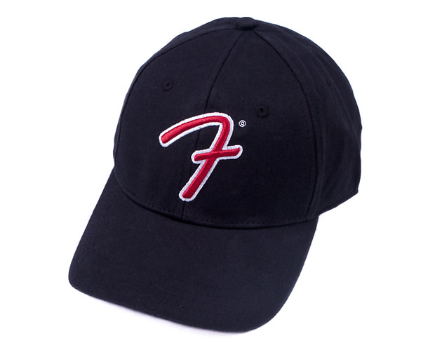 Fender Big F logo Stretch Cap Black Small Medium Reverb
