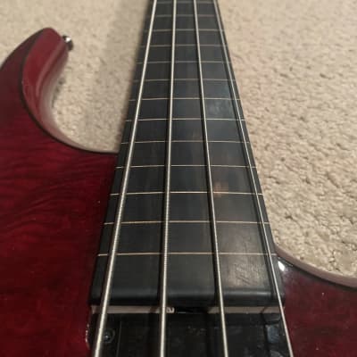 MTD Kingston Heir 4-String Bass w/ Rosewood Fretless Transparent Cherry image 7
