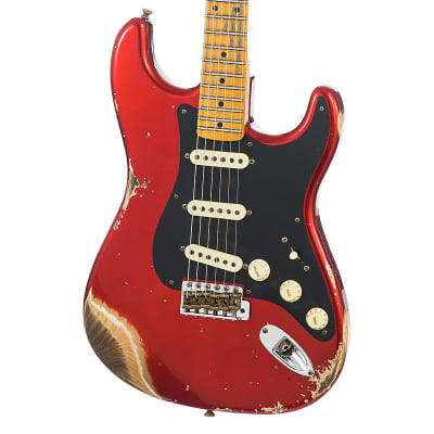 Fender Custom Shop 1957 Stratocaster Heavy Relic, Lark Guitars Custom Run -  Candy Apple Red (774) image 4