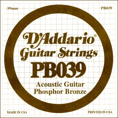 D'Addario .039 Acoustic Phosphor Bronze Single String image 3