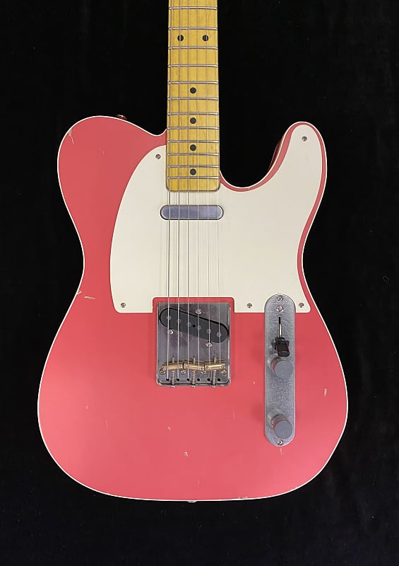 ビンテージチケット Nash Guitars T-63 - Double Bound Aged Fiesta Red - Lollar