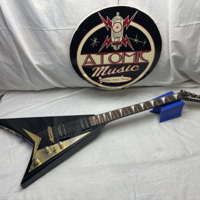 Jackson Pro Series Randy Rhoads Signature Model RR5 RR-5 Flying V Guitar 2003 - Black Gloss - MIJ Made In Japan for sale