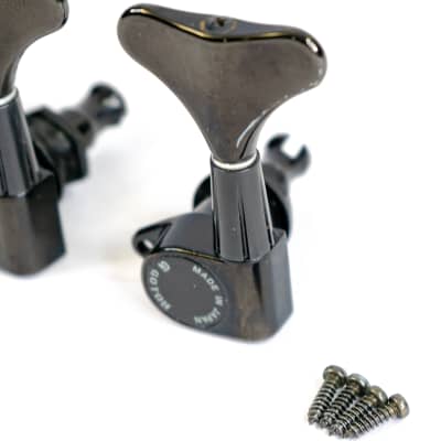 2+2 Gotoh Bass Tuners, Black w/ All Mounting Hardware image 3