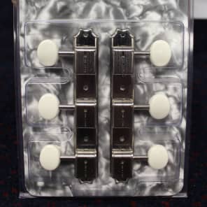Allparts Deluxe 3x3 Tuners (White Plastic Buttons)