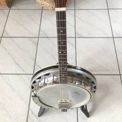 Framus tenor banjo, late Dixi model, vintage 1965 - brown/silver image 2