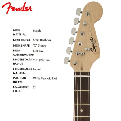 Fender Squier 310005532 25.5 Inches Lindenwood Bullet Fat Stratocaster Right Handed Electric Guitar (Own Sunburst, Brown, 6 Strings) 2021 - Sunburst image 2