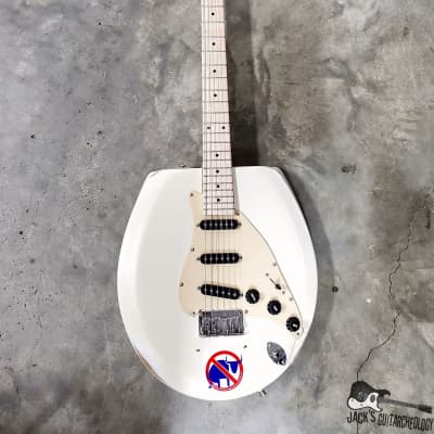 Jack's Guitarcheology "The Stratocrapper" Toilet Seat Electric Guitar (2021, Oly. White Relic) image 6