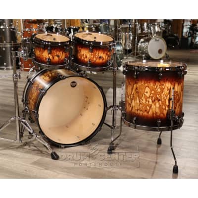 Tama Starclassic Maple 4pc Drum Set Molten Satin Brown Burst w/Black Nickel Hw image 2