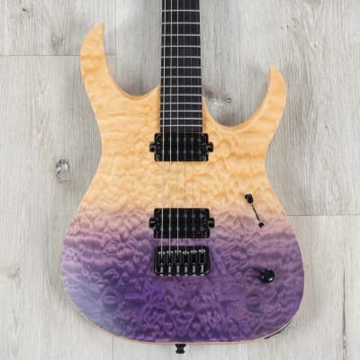 Mayones Duvell Elite 6 26.5" Baritone Guitar, Purple Horizon Transparent Satin image 2