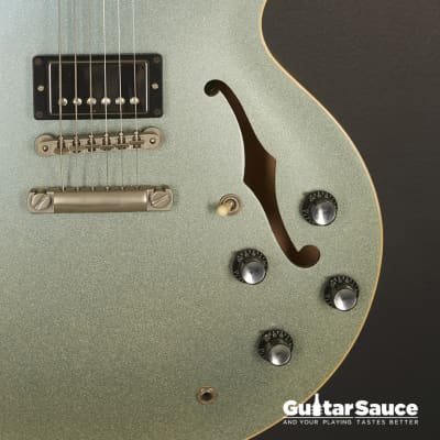 Gibson  Gibson Custom Shop ES 335 Light Blue Sparkle Metallic Used 2008 (Cod. 1432UG) image 3
