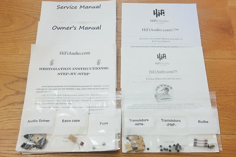 Marantz 2110 restoration kit filter capacitor repair rebuild fix  			