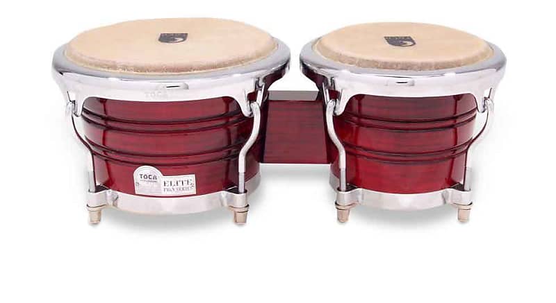 Toca Pro Elite Series Wood Bongos - Crimson Maple Fade | Reverb