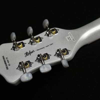 Hofner HI-459-PE PW Beatle 6 String Electric Guitar Pearl White Violin Body Shape image 6