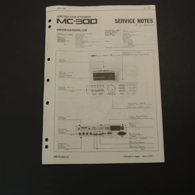 Roland MC-300 Service Notes [Three Wave Music]