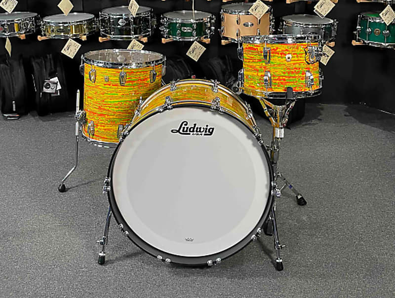 Ludwig 13/16/24 Classic Maple Pro Beat Drum Kit Set in Citrus Mod image 1