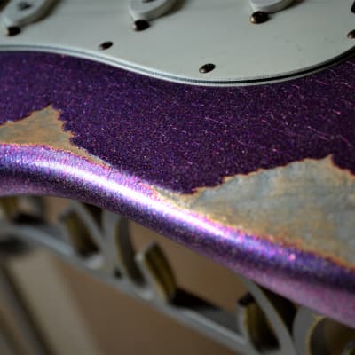 Fender Stratocaster  Standard Custom Relic Nitro Magenta Sparkle image 18