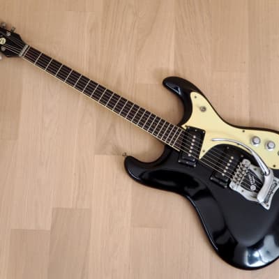 1964 Mosrite Ventures Model Vintage Electric Guitar Black, Vibramute w/ Case image 13