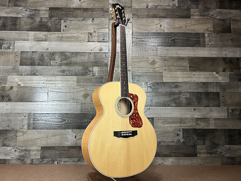 Guild F-250E Deluxe Acoustic-Electric Guitar - Blonde | Reverb