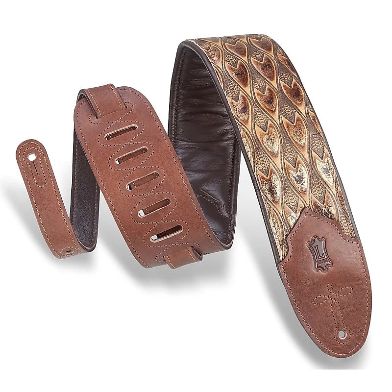 Levy's M4WP 3" Embossed Leather Guitar Strap image 2