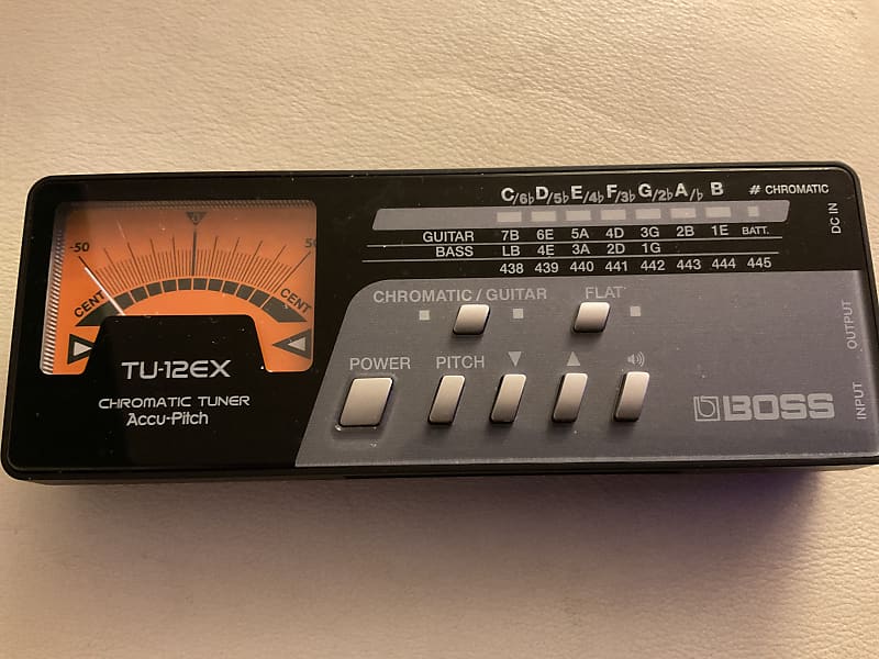 Boss TU-12EX Chromatic Guitar And Bass Tuner - Black | Reverb