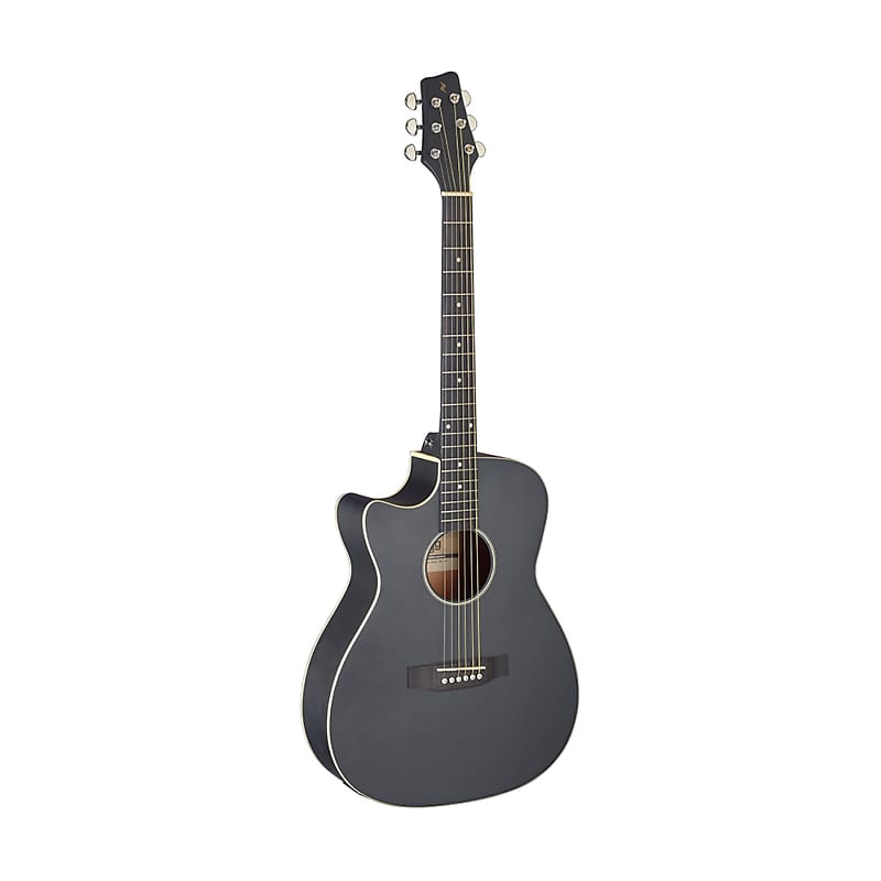 Stagg Cutaway Electric-Acoustic Guitar Left Handed, Black SA35 ACE-BK LH image 1