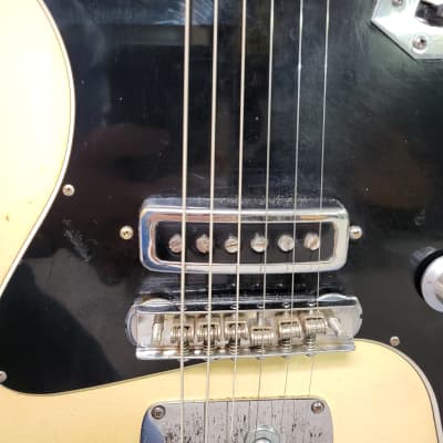 Vintage RARE 1966 Japan Pleasant SE 218 Shinko Gakki Made Electric Guitar Faded White Pro Setup New Strings Gigbag image 5
