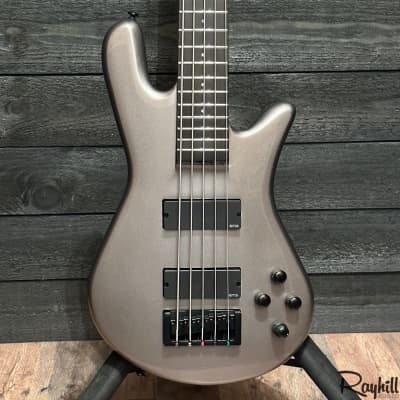 Spector NS Ethos HP 5 String Electric Bass Guitar Gunmetal Silver image 1