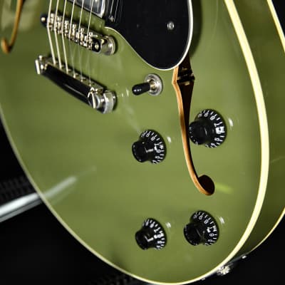 Collings I-35 LC Semi-Hollowbody Olive Drab Green Rosewood Fingerboard  (221956) image 15