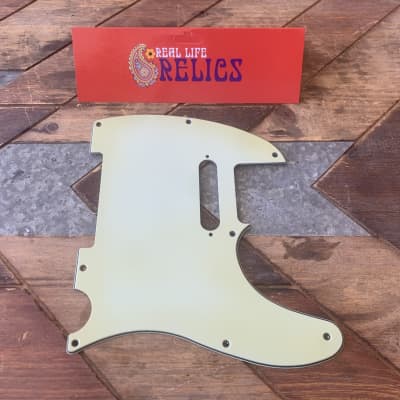 Real Life Relics White Telecaster® Pickguard 3 Ply 8 Hole with Pickup Mounting Holes   [PGV2]