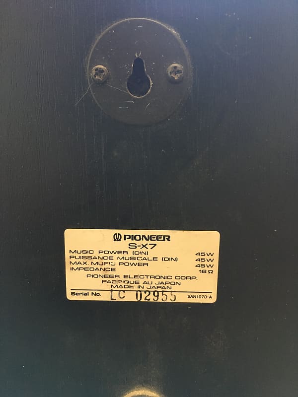 Pioneer S-X7 original black vintage studio monitor wall mount speakers