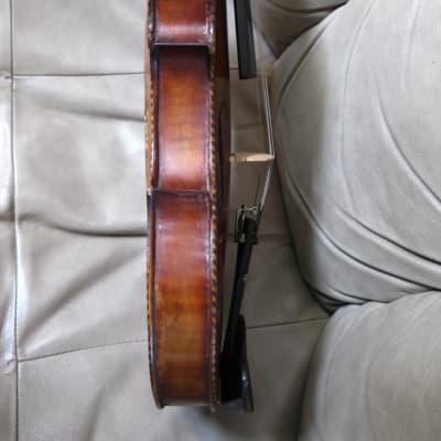 Vintage Violin with Beautiful Inlays, 4/4 c1880 image 8