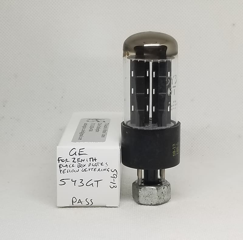GE Made For Zenith 5Y3GT Black Box Plate Rectifier Single NOS 5Y3